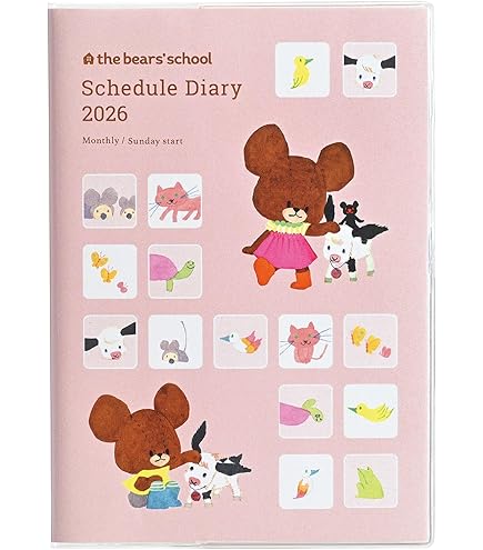 Amazon.co.jp: スクエア くまのがっこう 手帳 2024年 A6